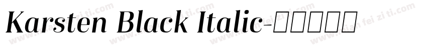 Karsten Black Italic字体转换
